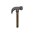 Hammer flat illustration. tooling icon for design and web.