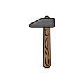 Hammer flat illustration. tooling icon for design and web.