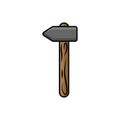 Hammer flat illustration. tooling icon for design and web.