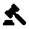 Hammer glyph flat vector icon Royalty Free Stock Photo