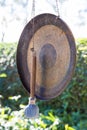 The hammer and the gong. Royalty Free Stock Photo