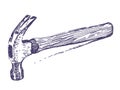 Hammer hand drawn