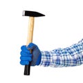 Hammer in hand Royalty Free Stock Photo