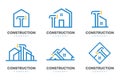 Logo set bundle of Hammer House Construction Company