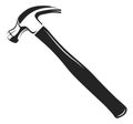 Hammer icon. Construction tool. Metal head instrument