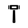 Black solid icon for Hammer, equipment and shattered Royalty Free Stock Photo