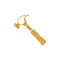 Gold Glitter Icon - Hammer