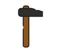 Hammer icon illustrated in vector on white background