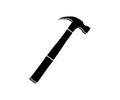 Hammer icon. Simple illustration of house hammer logo design. Carpenter hammer tool vector design. Royalty Free Stock Photo