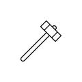 hammer icon. Simple thin line, outline vector of Construction tools icons for UI and UX, website or mobile application Royalty Free Stock Photo