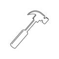 Hammer Icon Vector. build illustration symbol. carpentry sign or logo.