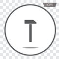 Hammer icon vector isolated on background.