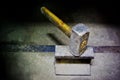 Hammer on iron anvil Royalty Free Stock Photo