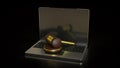 The Hammer Law on Laptop for Technology concept 3d Rendering Royalty Free Stock Photo