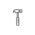 Hammer line icon