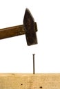 Hammer and nail Royalty Free Stock Photo