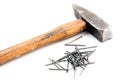 Hammer and nails Royalty Free Stock Photo