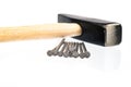 Hammer and nails Royalty Free Stock Photo