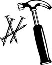 Hammer Nails Vector Art