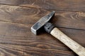 Hammer with rewound wooden handle Royalty Free Stock Photo