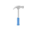 Hammer with a rubberized handle, tool, nail puller, carpenter and joiner`s tool, graphic design. Work and construction tool, renov