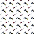 Hammer and screwdriver, pattern on a white background. Construction tools, repairs. Background for the design