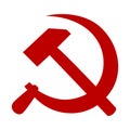 Hammer and sickle communism red symbol - PNG Royalty Free Stock Photo