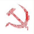 Hammer and sickle word cloud