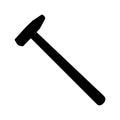 Hammer silhouette isolated on white background vector illustration Royalty Free Stock Photo