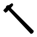 Hammer silhouette isolated on white background vector illustration Royalty Free Stock Photo