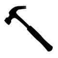 Hammer silhouette isolated on white background vector illustration Royalty Free Stock Photo