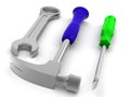 Hammer, skrewdriver Royalty Free Stock Photo