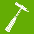 Hammer of welder icon green