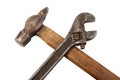 Hammer and spanner. Royalty Free Stock Photo