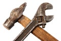 Hammer and spanner. Royalty Free Stock Photo