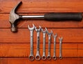 Hammer and spanners Royalty Free Stock Photo