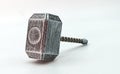 Hammer of Thor, Mjolnir, isolated on white background. The mythical Thors hammer. Thor the God of thunder for Viking people. Royalty Free Stock Photo