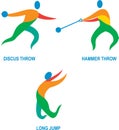 Hammer Throw Discus Throw Long Jump Icon Royalty Free Stock Photo