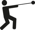 Hammer throw pictogram