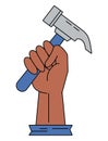 hammer tool in hand