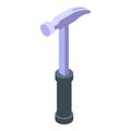Hammer tool icon isometric vector. Steel crime Royalty Free Stock Photo