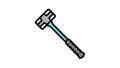 hammer tool repair color icon animation