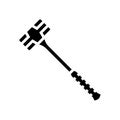 hammer tool repair glyph icon vector illustration Royalty Free Stock Photo