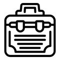 Hammer toolbox icon outline vector. Kit case