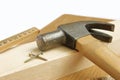 Hammer and tools of carpenter Royalty Free Stock Photo