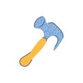 Hammer tools repair construction line and fill icon Royalty Free Stock Photo