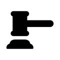 Hammer glyph flat vector icon Royalty Free Stock Photo