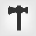Hammer vector icon. Renovation background.