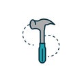 Hammer work tools engineering icon