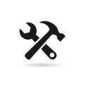 Hammer wrench icon vector design inspiration. Tools icon symbol Royalty Free Stock Photo